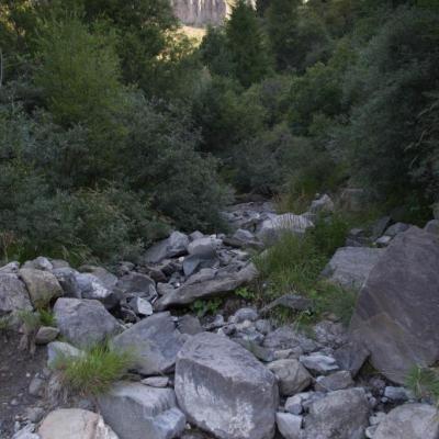 Torrent sur le tracé du sentier