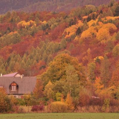 Le chalet après orage automne