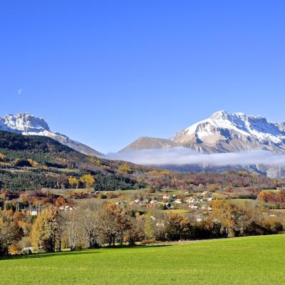 panorama col du Noyer et forêt bas Champsaur